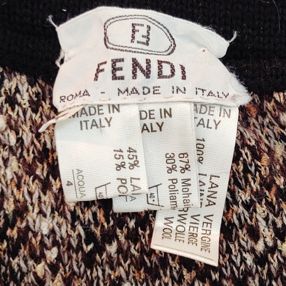 Vintage Designer Fendi Wool Knit Pencil Skirt- 44 - Picture 8 of 10